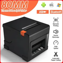 80mm Thermal Receipt Printer Automatic Cutter Restaurant Kitchen Multi-Functional POS USB LAN Bluetooth Desktop