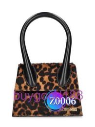 Delicate Luxury Jaq Designer Tote Leopard Print Leather Bag New Ss24 Solid Colour Fashionable Texture One Shoulder Small Handbag