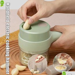 Baking Pastry Tools New 1Pcs Electric Garlic Chopper Mini Food For Baby Blender Cordless Masher Portable Press L8T2 Drop Delivery Dhodb