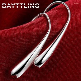 Stud Earrings BAYTTLING Fashion 925 Sterling Silver 27MM For Women Simple Water Drop Wedding Party Jewellery Accessories