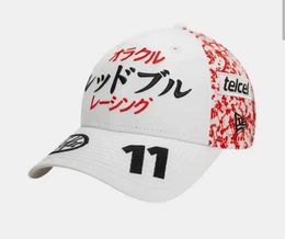 Ball Caps Wholesale 2024 new F1 racing baseball cap Japanese word cap men and women the same curvy cap Y240507