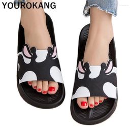 Slippers Summer Home Unisex Indoor Women Badslippers Cartoon Cute Lovers Bathroom Slides Couple Beach Shoes Soft Massage Sandals