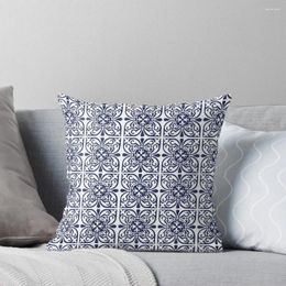 Pillow Hamptons Navy Blue White Moroccan Trellis Pattern Throw Sleeping Pillows Child