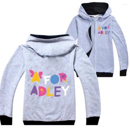 Jackets A For Adley Toddler Girl Fall Clothes Children's Hoodie Sweater Boys Long Sleeve Zipper Jacket Kids Shirt Cute Child T