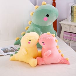 25CM Lovely Dinosaur Plush Toys Super Soft Cartoon Stuffed Animal Dino Dolls for Kids Baby Hug Doll Sleep Pillow Home Decor