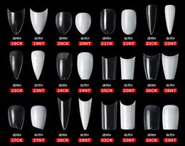 500pcsbag Natural Clear False Acrylic Nail Tips FullHalf Cover French Sharp Coffin Ballerina Fake Nails UV Gel Manicure Tools HP4381369