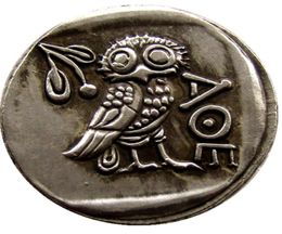 G02 rare ancient coin Ancient Athens Greek Silver Drachm Atena Greece Owl Drac Brass Craft Ornaments replica coins3275443
