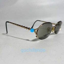 Classic Brand Retro Yoisill Sunglasses 4113 Y104 Gold Metal Frame Reader Lenses Italy men women Polarised Sunglasses Adumbral Goggle