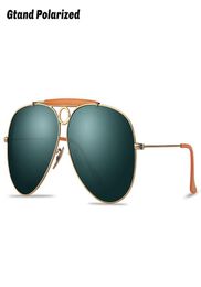 Gtand Vintage Classic 3138 Shooter Pilot Style Polarised Sunglasses For MenWomen Driving Brand Design Metal Circle Sun Glasses1557174