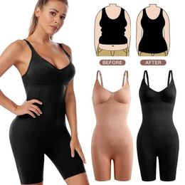 Waist Tummy Shaper Womens tight fitting clothing full body shaping equipment abdominal control weight loss sheath hip lift push up plastic surgery equ Q240509