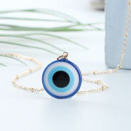 Evil Eyes Necklace For Women Men Couple Classic Turkish Lucky Blue Eye Gold Silver Chain Gift Jewelry