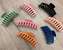 Korean Solid Big Hair Claws Elegant Frosted Acrylic Hair Clips Hairpins Barrette Headwear for Women Girls Hair Accessories 2343975899