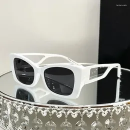 Sunglasses 2024 Fashion Cat Eye Luxury Eyewear Women Brand Designer Summer Sun Glasses Classic Rectangle Driving UV400