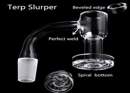 awesome smoke Perfect Weld OD 20mm 14mm male female Bevelled Edge Terp Slurper opaque bottom clear nails with spiral Quartz Banger 9023291