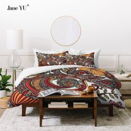 JaneYU Luxury Bedding Kit Rayon Satin Duvet Cover Set Twin Queen King Size Bed Set 3pcs Bedding Set 240510