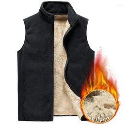 Men's Vests 2024 Men Sleeveless Vest Jackets Fashion Wool Male Cotton-Padded Coats Warm Waistcoats Clothing Oversized 8Xl