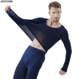 Men's Thermal Underwear MAVIEW Winter Constant Temperature For Men Ultrathin Elastic Thermo Seamless Long Johns