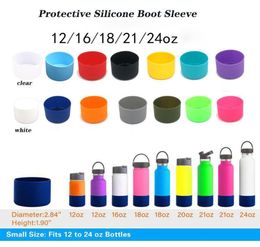 Water Bottle Silicone Sleeve Protective Silicone Boot Sleeve Cover for 12oz40oz Water Bottles Accessories AntiSlip Bottom Sleeve7173612