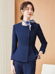 Women's Two Piece Pants Professional Suit Formal Attire Temperament Beauty Salon Manager El Front Desk Work Clothes