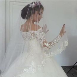 One Layer 3m15m Soft Tulle Bride Wedding Veils Lace Applique Edge Bridal Veils Headpieces Hair Accessories97529153954603