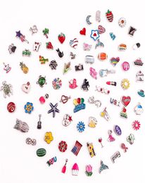 500pcslot Mixed random s floating charms Suitable for Glass Living Memory floating charm lockets Jewelry Pendant Necklace C028915599