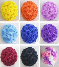 12quot30cm Wedding silk Pomander Kissing Ball flower ball decorate flower artificial flower for wedding garden mar2944994