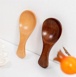 Epacket 5pcs Small Wooden Salt Spoons Solid Wood Condiments Spoon Handmade Honey Teaspoon Seasoning Sugar Coffee Tea Jam Mustard I3506351