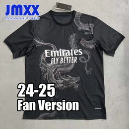 JMXX 24-25 Real MadridS Soccer Jerseys Black Dragon Matching Pre Match Training Special Edition Mens Uniforms Jersey Man Football Shirt 2024 2025 Fan Version