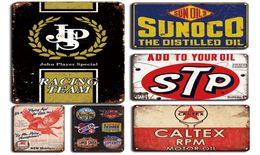 Motor Oil Metal Plaque Tin Sign Vintage STP Metal Tin Poster Retro Gas Station Decorative Plaque Personalised Art Wall Sticker8119499