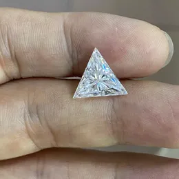 Triangle cut 0.1CT - 3CT real moissanite stone loose lab grown color D clarity FL high quality for band, earring and sides stones each one ≥0.5CT including a free certificate