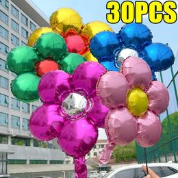 Party Decoration 30/5Pcs Aluminium Foil Flower Balloon Colourful Daisy Balloons Wedding Birthday Valentine's Day Supplies
