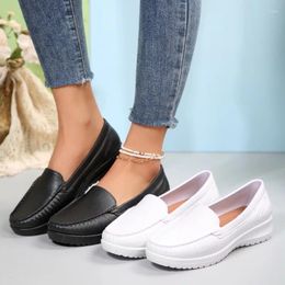 Casual Shoes BCEBYL Spring And Autumn Fashion Round Toe Flat Solid Color Comfortable Non-slip Wear-resistant Women's