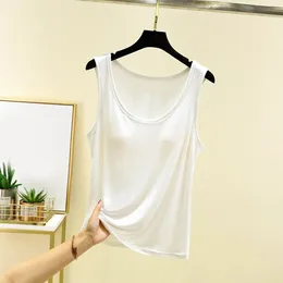 Camisoles & Tanks Summer Women Tank Tops Camisole Seamless Stretchy Slim-Fitting Off Shoulder T-Shirt Female Thin Breathable Shirts