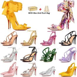 2024 News Red Bottoms Heels Shoes Fashion Womens Leather Stiletto Peep-toes Sandals Slingback Designer Luxury Pointy Toe Pump Rubber redbottoms Loafers With Box