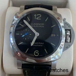 Functional Wrist Watch Panerai LUMINOR Series Mechanical Swiss Watch Calendar Display Men's Watch 42mm Automatic Mechanical Black Disc PAM01392