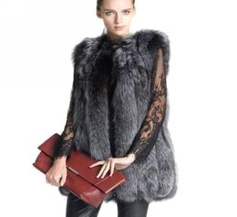Faux Fur Vest Women Winter Fake Fur Coats Luxury Faux Fur Gilet F0385 Mid Long Plus Size S3XL4782818