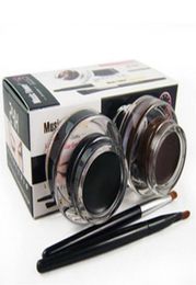 2 in 1 Brown Black Gel Eyeliner Make Up Waterproof And Smudgeproof Cosmetics Set Eye Liner Kit in Eye Liner Makeup288I1362374