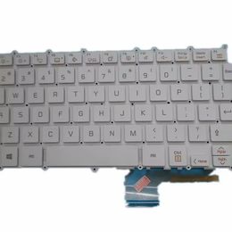 Laptop Keyboard For LG 14Z90N-V.AP52G 14Z90N-V.AA78B 14Z90N-VR54J1 14Z90N-U.AAS7U1 AR52A5 ARW5U1 AAS6U1 English US White backlit