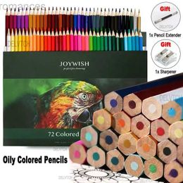 Pencils 12/24/36/48/72 Colour Set Oil Pencil 3.0mm Lead Hexagonal Wood Handle Used for Artists to Draw Art Sketching Design Childrens Gifts d240510