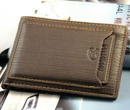 Exports New style mens brand designer leather luxury purse wallet short cross high quality wallets for men K55202896078