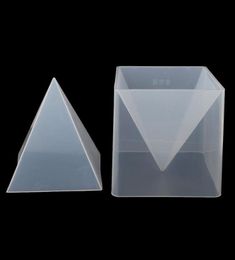 Super Pyramid Silicone Mould Resin Craft Jewelry Crystal Mold With Plastic Frame Jewelry Crafts Resin Molds Other Home Storage Org4361205