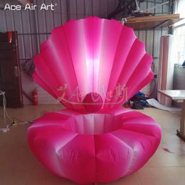 wholesale 1.5m Diameter Inflatable Clamshell Giant LED Seashell with Lights for Wedding Decoration or Advertising