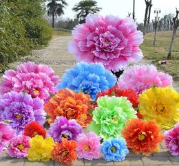 Hand Held Wedding Decorate Flower Big Size Artificial Peony Flowers Multi Colours Dance Performance Props 23rc4 ff3150041