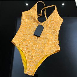 Luxury Bikini High Quality Brand Trend Halter strap beach sports swimming two-piece halter three point beach swim suit Fashion Letter Summer Split Swimsuit women