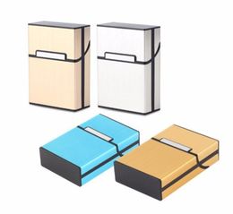 Light Aluminum Cigar Cigarette Case Tobacco Holder Pocket Box Storage Container 6 Colors Smoking Pouch Gift SN9885514418