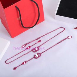 designer jewellery bangle Spring Summer H Warren V Letter Purple Pink Diamond Fashion Brass Material Necklace Bracelet for Women