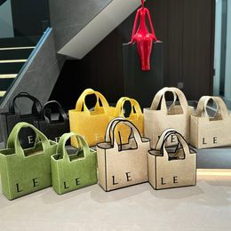 Designer Bags Font Tote Woman Tote Bag Fashion Handbags Straw Shoulder Bag Letter Woven Handbag Summer Beach Tote Bag