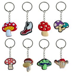 Keychains Lanyards Mushroom Keychain For Birthday Christmas Party Favours Gift Tags Goodie Bag Stuffer Gifts Key Purse Handbag Charms W Otlva