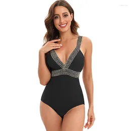 Women's Swimwear 2024 Swimsuit European And American Jumpsuit Instagram Style Black Bikini