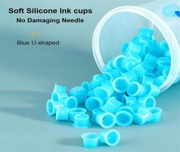 disposable tattoo ink cups microblading accessories soft silicone pigment ink caps glue holder permanent makeup tools pmu supply223875024